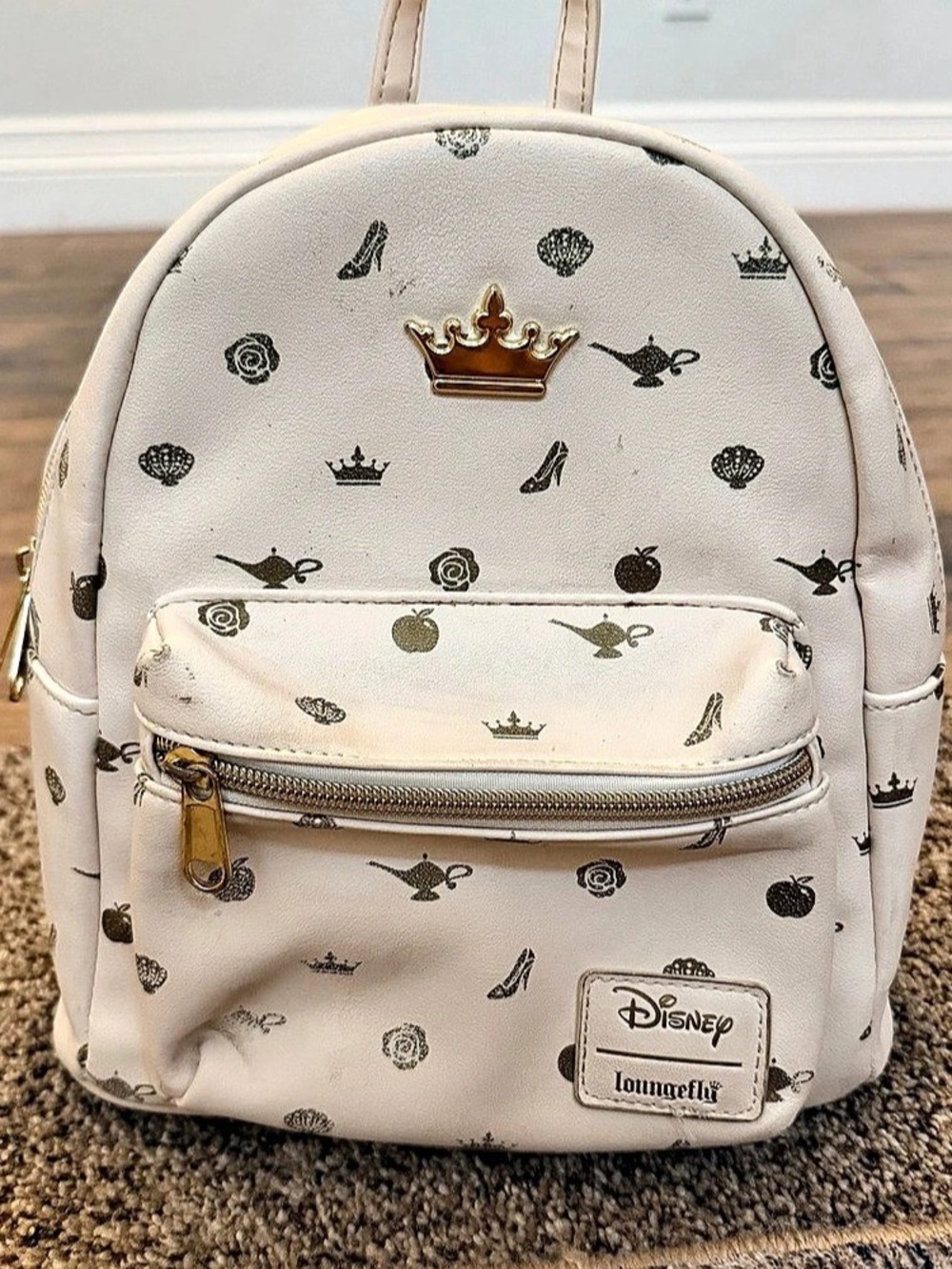 Disney Loungefly Disney Princess Backpack White Gold